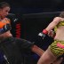 Raquel Pennington (blue glove tape) vs. Sarah Moras