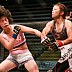 Kanna Asakura (blue glove tape) vs. Naomi Okaki