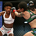 Angela Hill (blue glove tape) vs. Livia Renata Souza