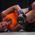 Raquel Pennington (blue glove tape) vs. Sarah Moras