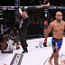 Warllei Alves (blue trunks) knocked out Mike Jackson at 1:58 of round one.